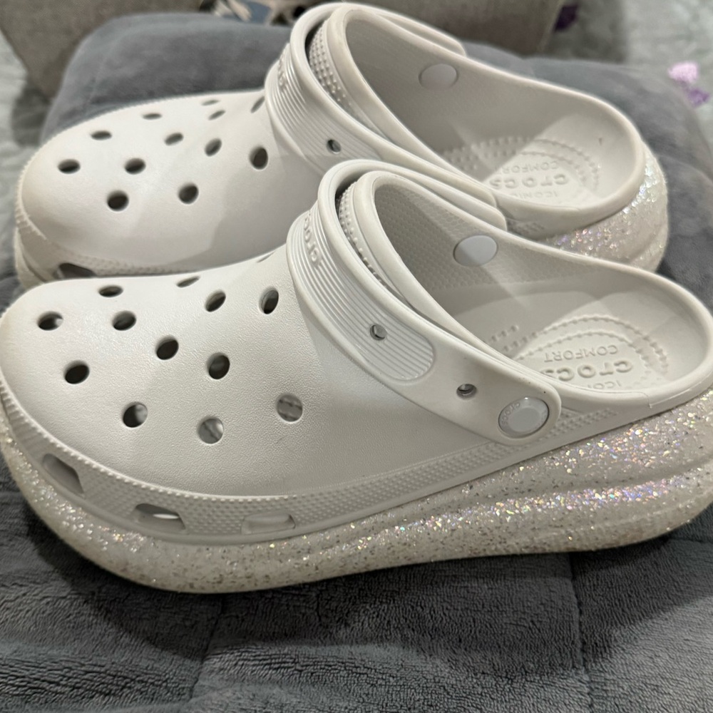 Platform CROCS with glitter